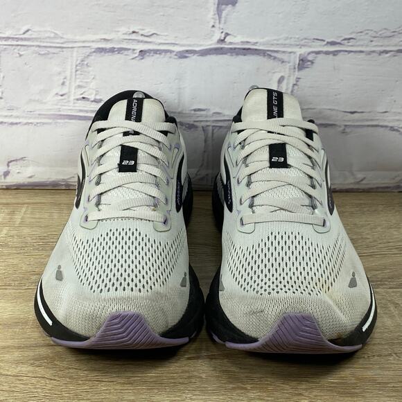 Brooks Adrenaline GTS 23 Grey Black Purple Running Shoes Women’s 11 Wide Sneaker - Picture 2 of 9